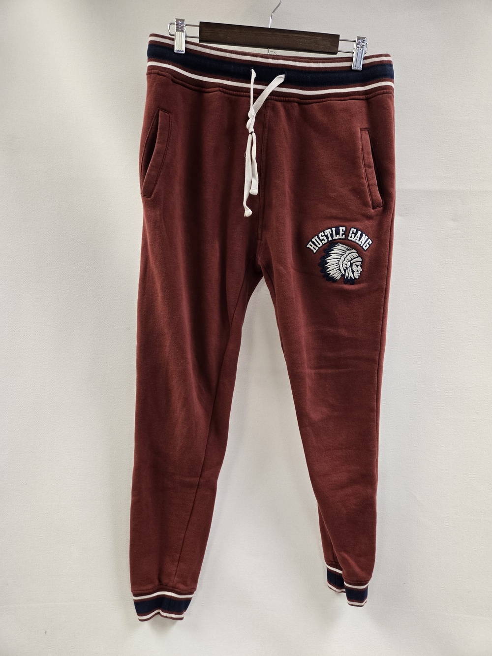 Hustle Gang Jogger Pants Mens Medium Athletic Sweatpants Drawstring Waist